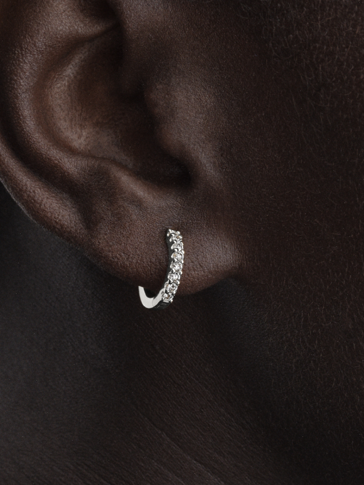 Pandora Era Lab-Grown Diamond Pavé Hoop Earrings - 0.12 ct TW, 14k white gold