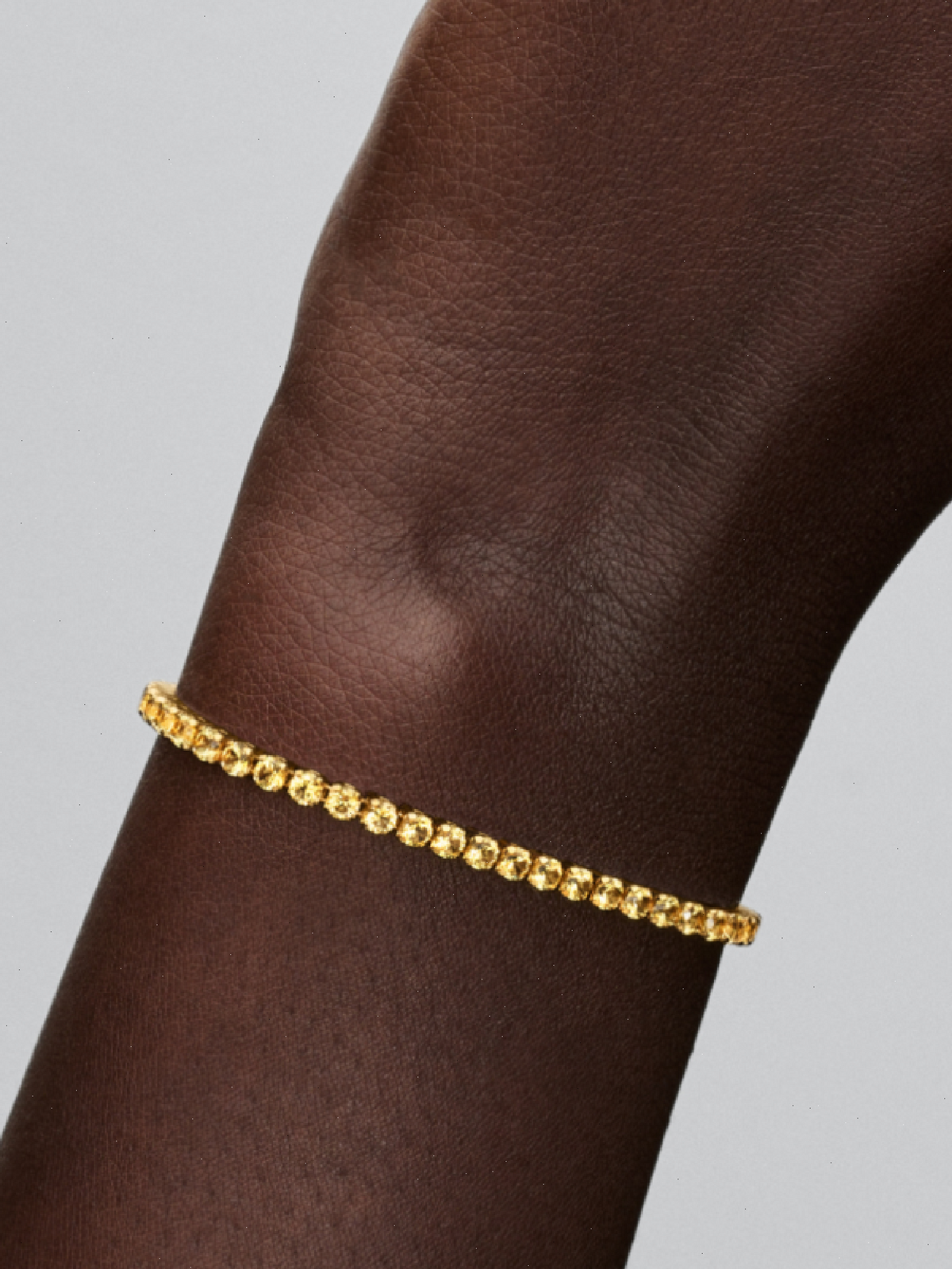 Sparkling Yellow Tennis Bracelet - 14k gold plating