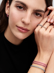 Sparkling Pink Tennis Bracelet - Sterling silver