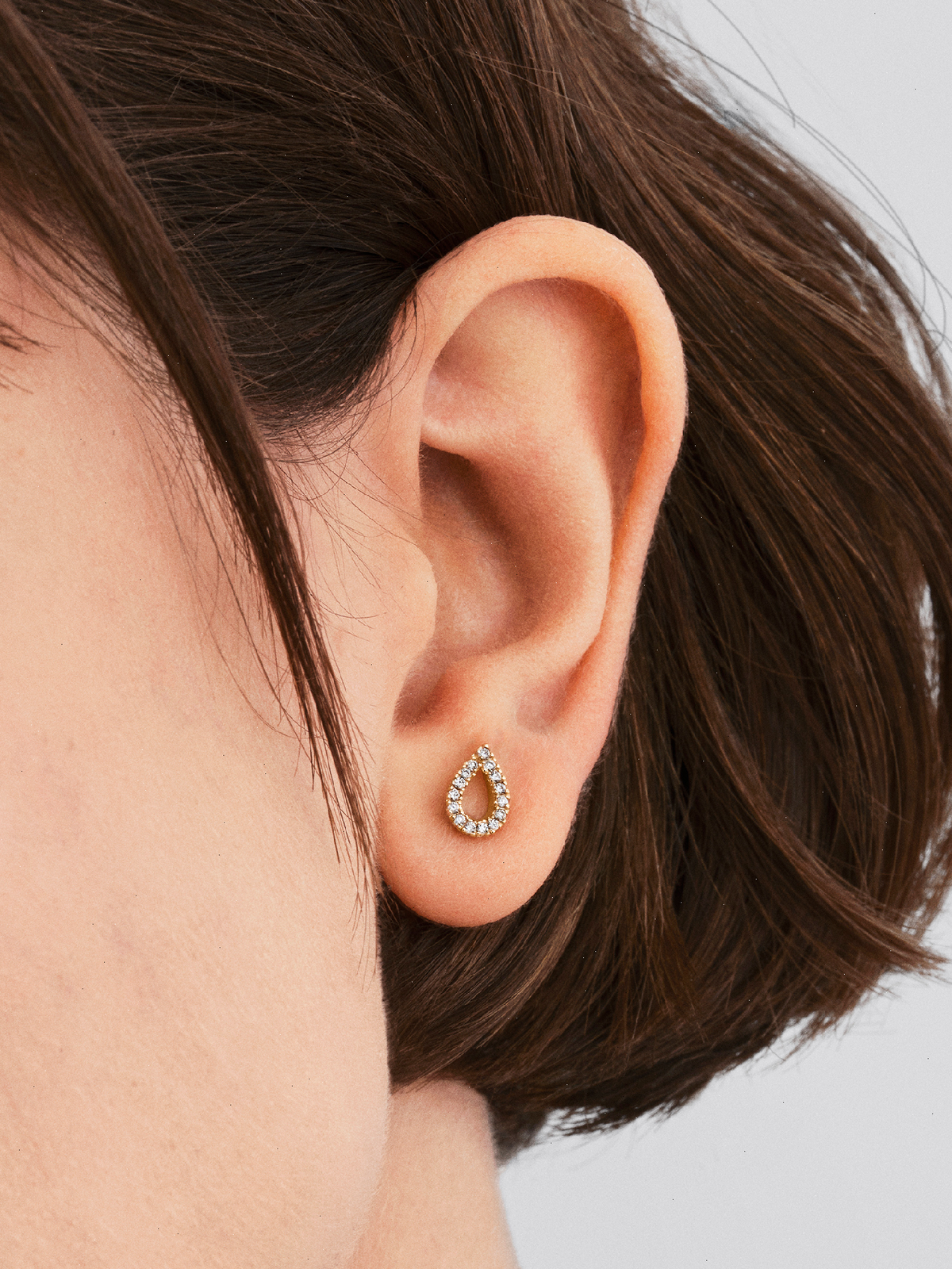 Pandora Infinite Lab-grown Diamond Pavé Stud Earrings - 0.16 ct TW, 14k gold