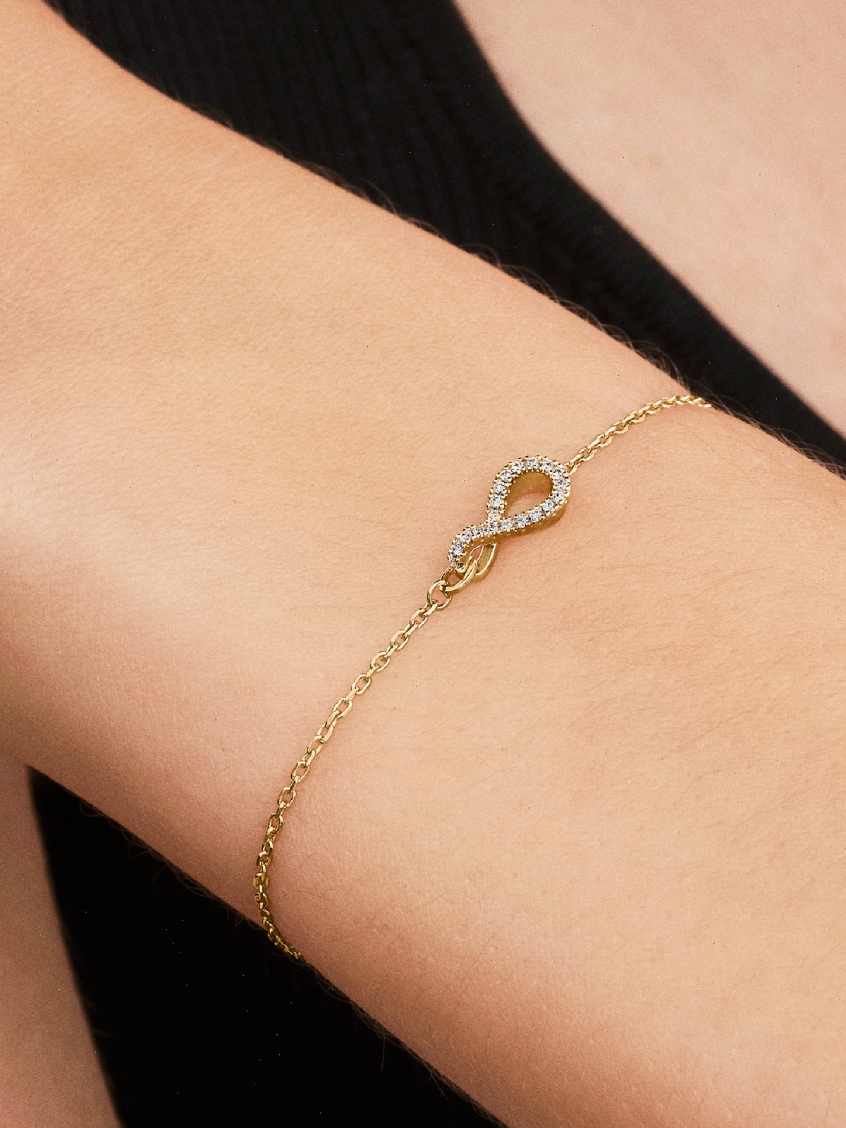 Pandora Infinite Lab-grown Diamond Pavé Bracelet - 0.10 ct TW, 14k gold