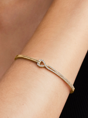 Pandora Infinite Lab-grown Diamond Pavé Double Row Bangle - 0.45 ct TW, 14k gold