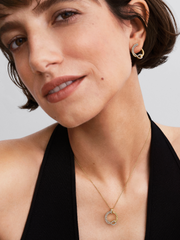 Pandora Infinite Lab-grown Diamond Pavé Circle Pendant Necklace - 0.32 ct TW, 14k gold