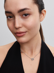 Sparkling Infinity Heart Collier Necklace - Sterling silver