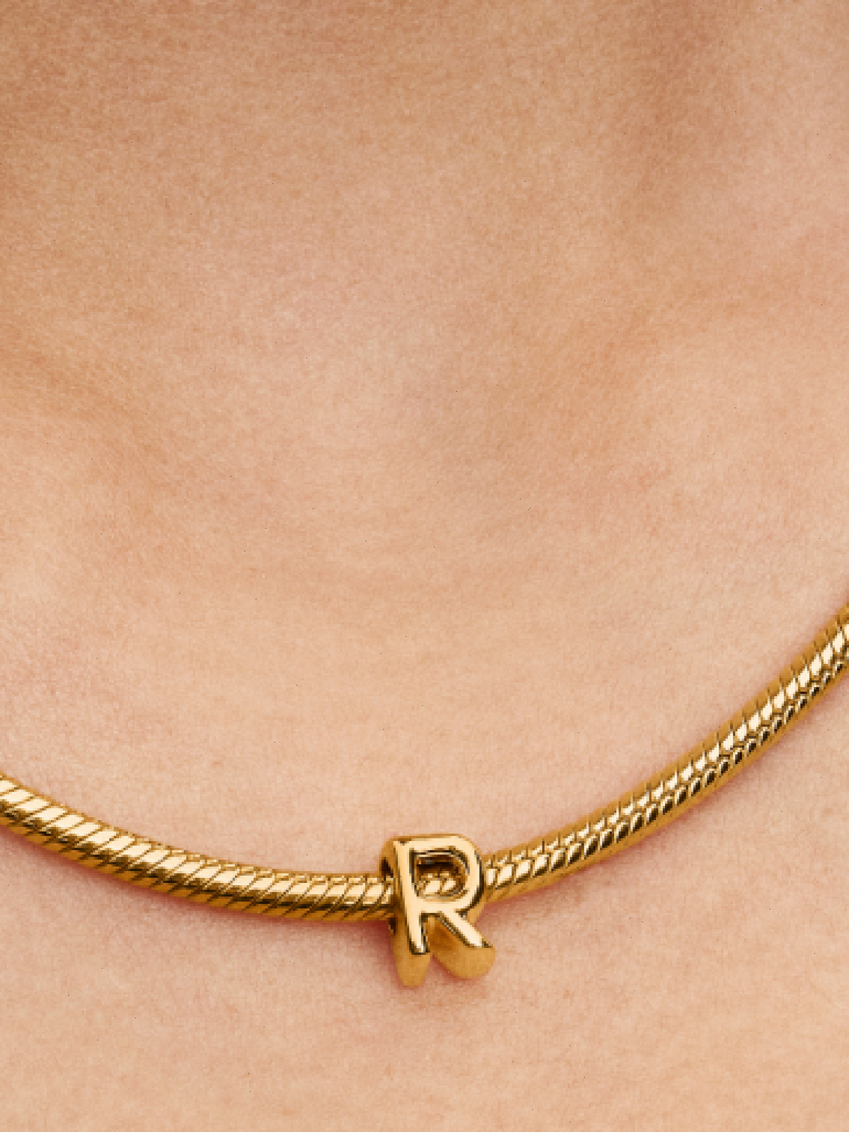 Letter R Alphabet Charm - 14k gold plating