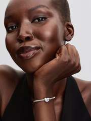 Engravable Sea Aqua Blue Stone Heart Charm - Sterling silver