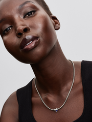 Engravable Blue Stone Heart Charm - Sterling silver