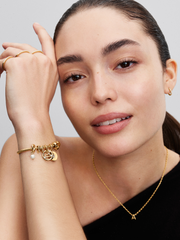 Letter M Alphabet Charm - 14k gold plating