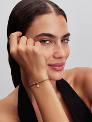 Pink Chakra Heart Mini Dangle Charm - 14k gold plating