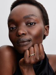 Sparkling Clear Bow Ring - 14k gold plating