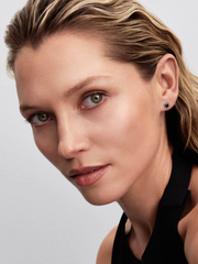 Elevated Heart Stud Earrings - Sterling silver