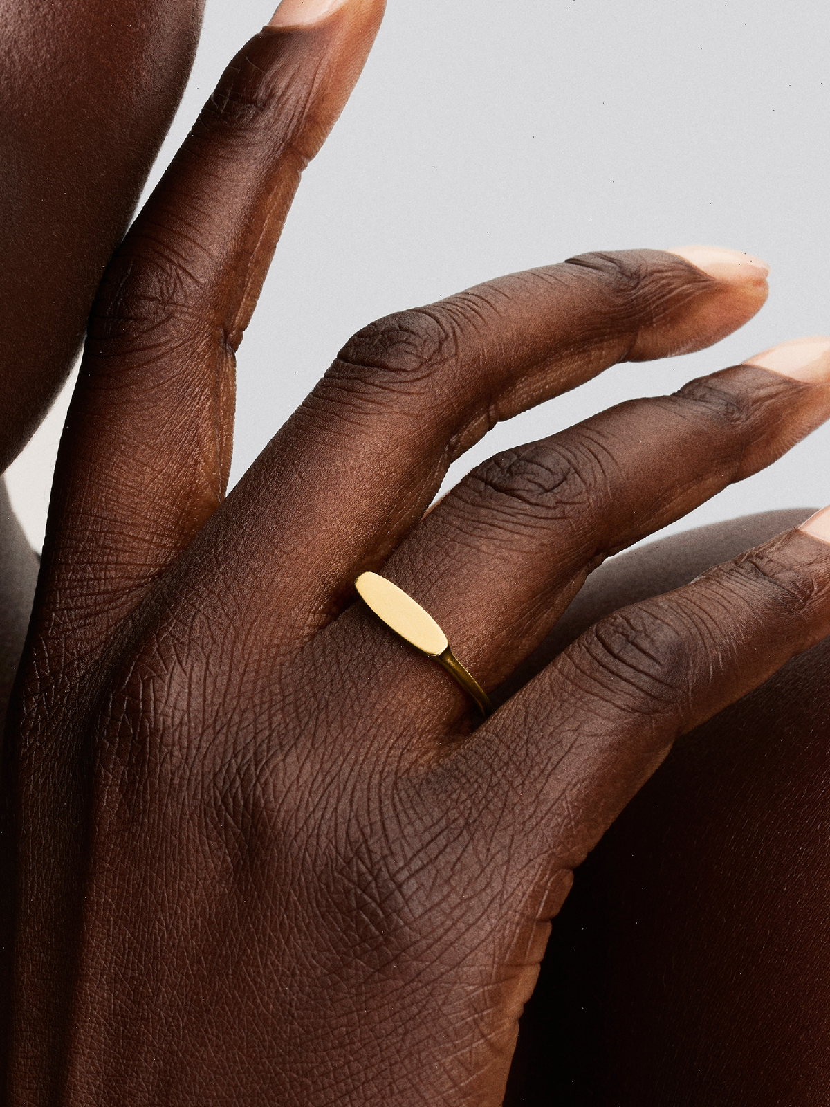 Engravable Bar Ring - 14k gold plating