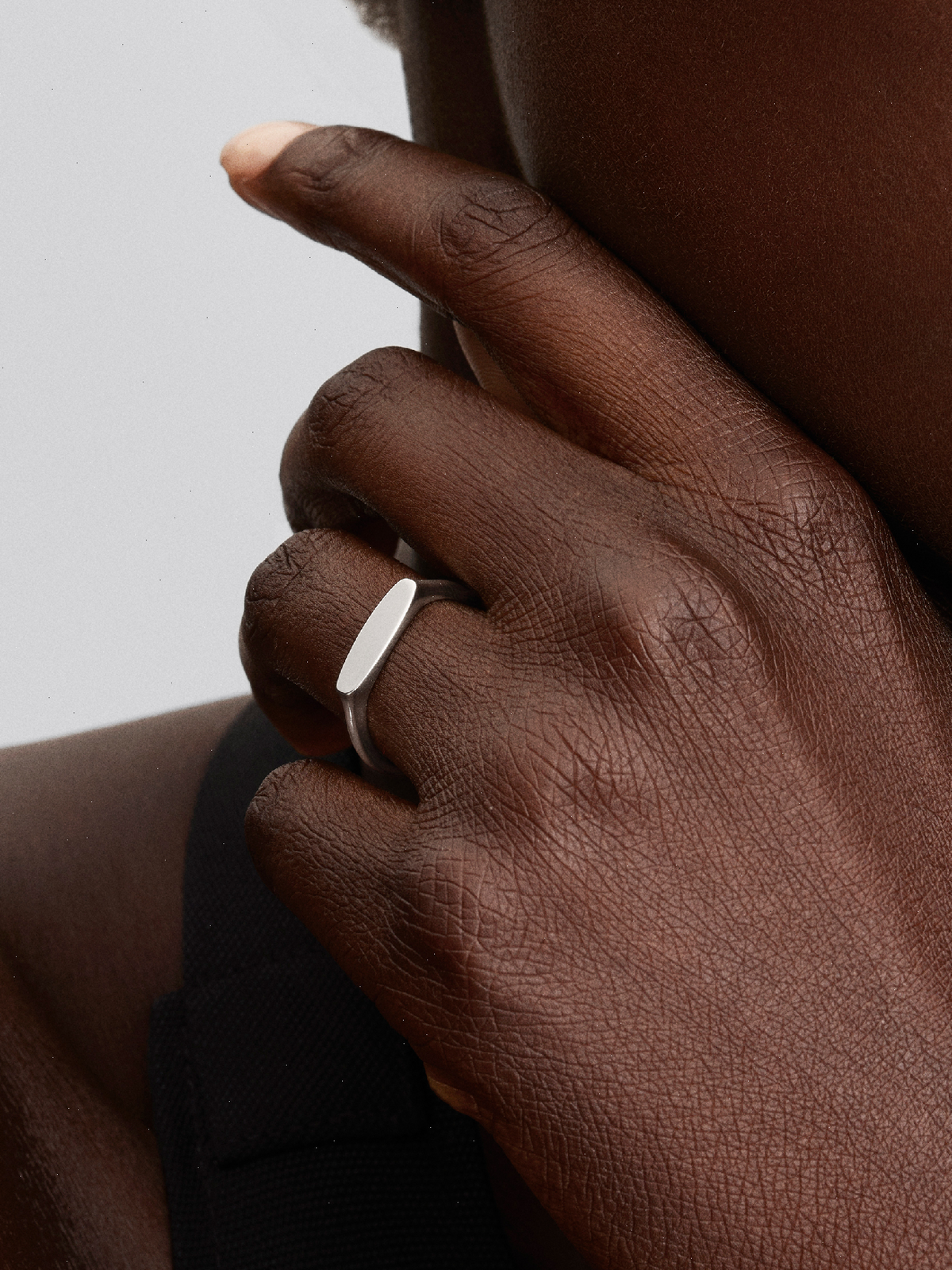 Engravable Bar Ring - Sterling silver