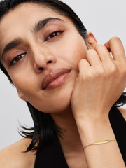 Engravable Bar Chain Bracelet - 14k gold plating