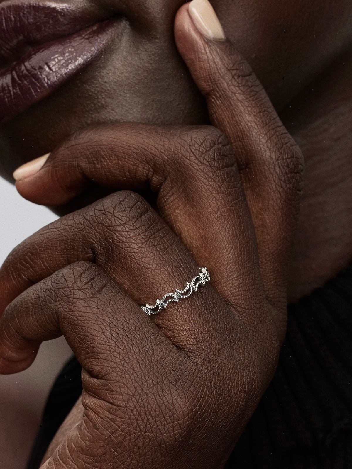 Crescent Moon Ring - Sterling silver