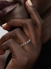 Crescent Moon Ring - Sterling silver