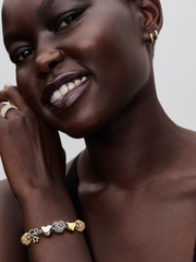 Sparkling Heart Charm - 14k gold plating