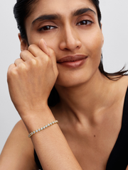 Sparkling Bold Tennis Bracelet - 14k gold plating