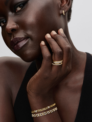 Sparkling Huggie Hoop Earrings - 14k gold plating