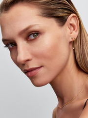 Pandora Era Figaro Hoop Earrings - 14k gold