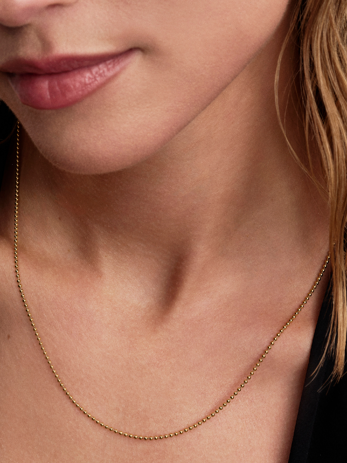 Ball Chain Necklace - 14k gold plating