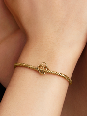 Openwork Heart Padlock Charm - 14k gold plating