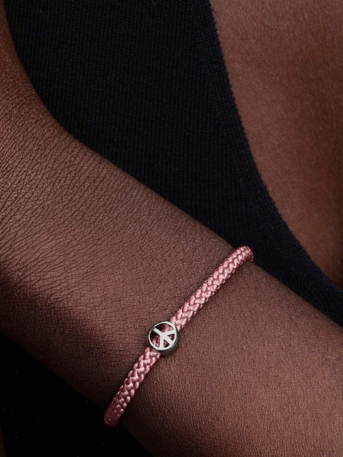 Peace Symbol Mini Charm - Sterling silver