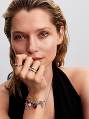 Amour Script Charm - Sterling silver