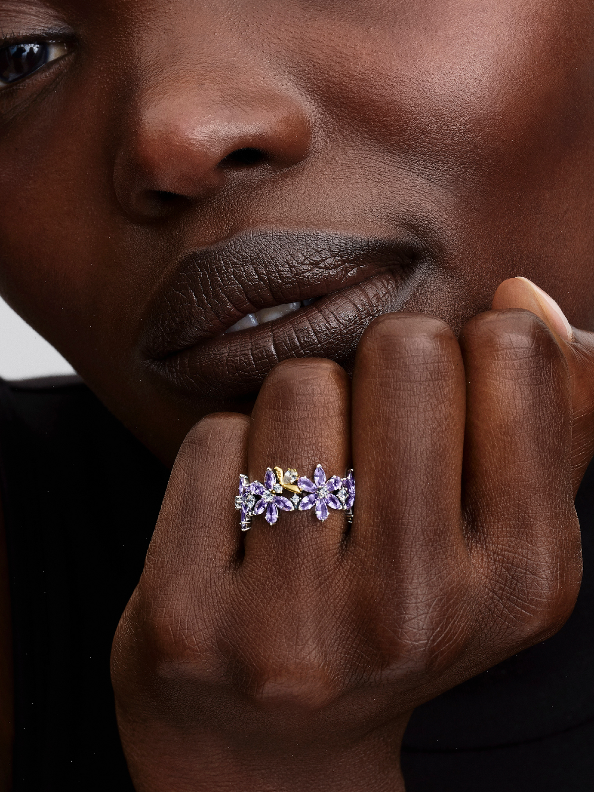 Bridgerton Herbarium & Bee Ring - Sterling silver, 14k gold plating