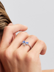 Bridgerton Blue Bow Ring - Sterling silver
