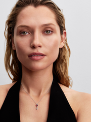 Elevated Heart Key Collier Necklace - Sterling silver