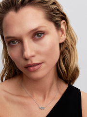 Halo Heart Trilogy Collier Necklace - Sterling silver