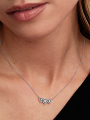 Halo Heart Trilogy Collier Necklace - Sterling silver