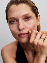 Heart Cuban Chain Ring - Sterling silver