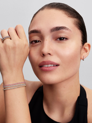 Pink Small Tennis Bracelet - Sterling silver