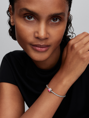 Pink Tulip Charm - Sterling silver, 14k gold plating