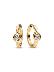 FINAL SALE - Pandora Infinite 14k Gold Lab-grown Diamond Hoop Earrings - 0.50 ct TW, 14k gold