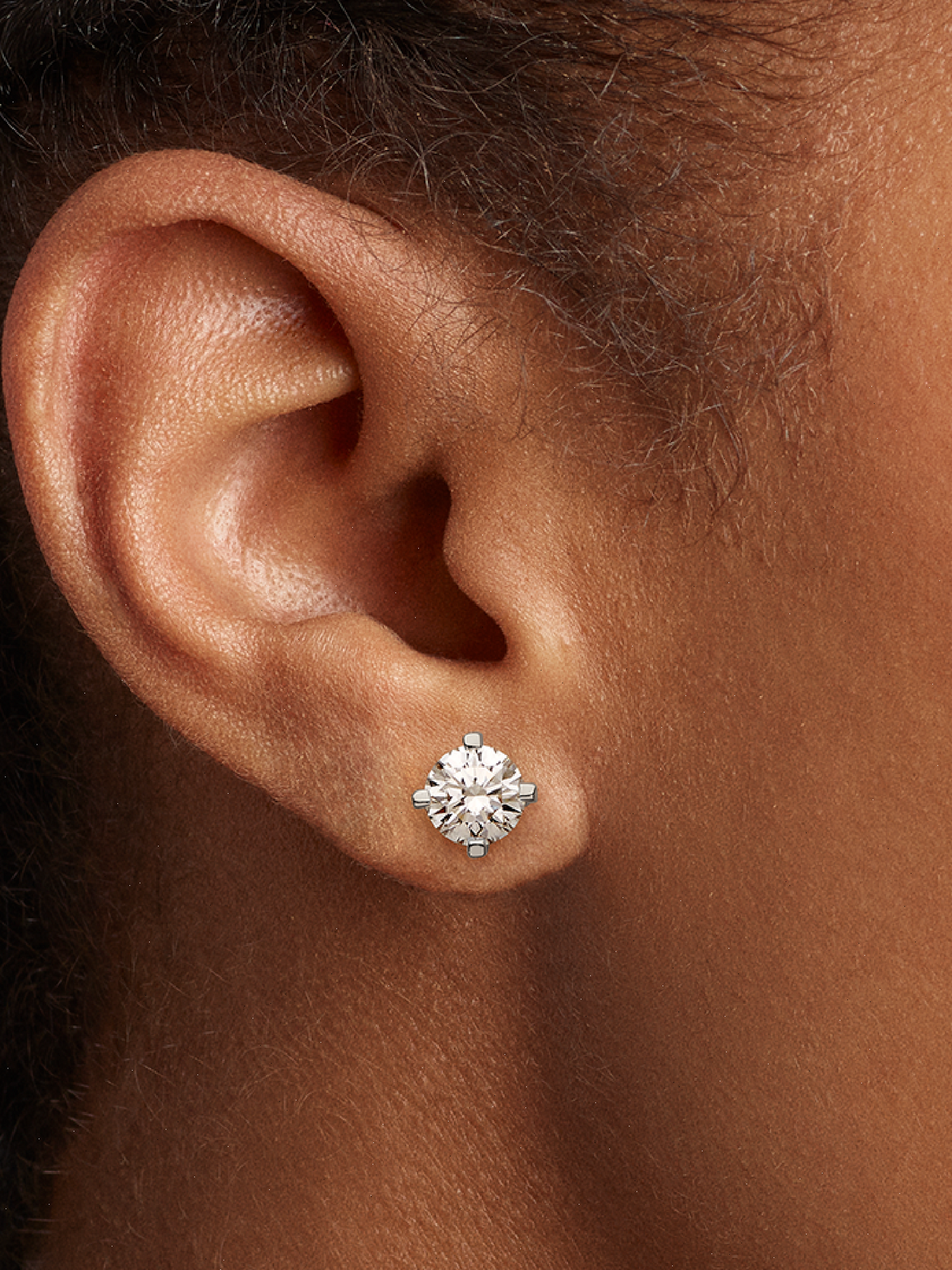 Pandora Era 14k White Gold Lab-grown Diamond Earrings - 1.00 ct TW, 14k white gold