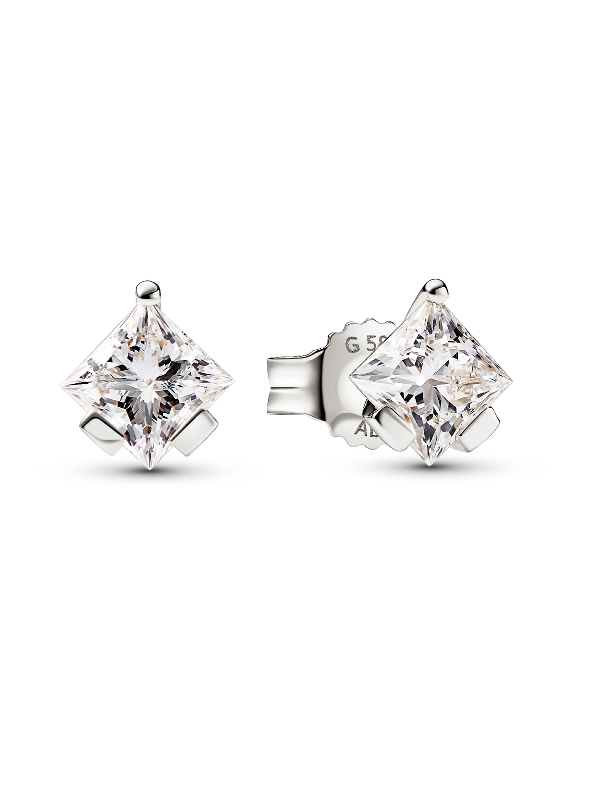 FINAL SALE - Pandora Nova 14k White Gold Lab-grown Diamond Earrings - 1.00 ct TW, 14k white gold