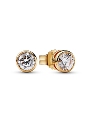 Pandora Era Bezel 14k Gold Lab-grown Diamond Earrings - 0.50 ct TW, 14k gold