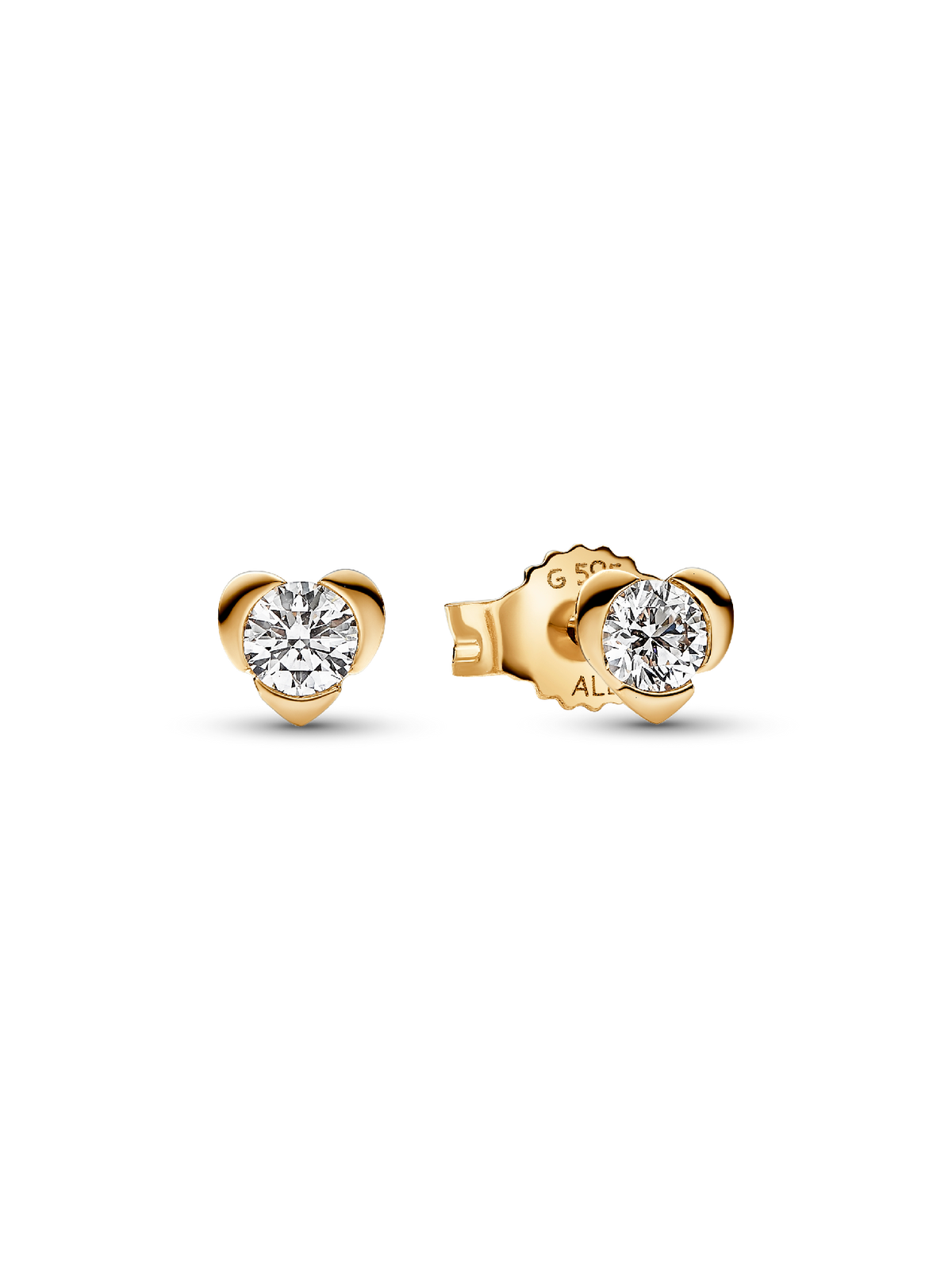 FINAL SALE - Pandora Talisman 14k Gold Lab-grown Diamond Heart Earrings - 0.30 ct TW, 14k gold