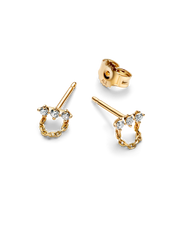 Pandora Era Lab-Grown Diamond Trio Chain Stud Earrings - 0.13 ct TW, 14k gold