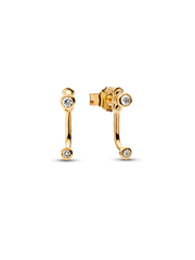 Pandora Era Bezel Lab-Grown Diamond Ear Jacket Stud Earrings - 0.10 ct TW, 14k gold