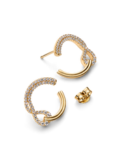 Pandora Infinite Lab-grown Diamond Pavé Open Circle Stud Earrings - 0.54 ct TW, 14k gold