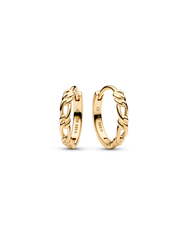 Pandora Era Figaro Hoop Earrings - 14k gold