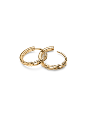 Pandora Era Figaro Hoop Earrings - 14k gold