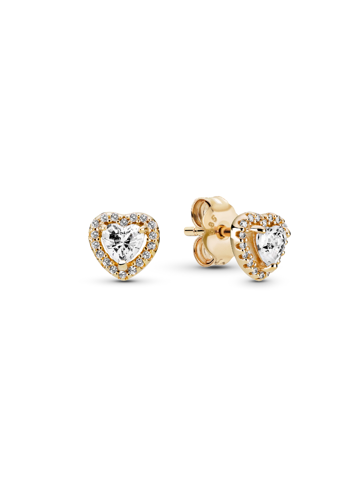 FINAL SALE - Elevated Heart Stud Earrings - 14k gold