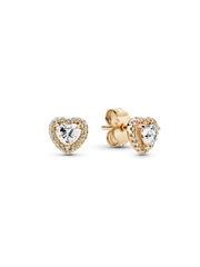FINAL SALE - Elevated Heart Stud Earrings - 14k gold