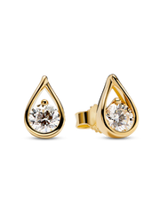 FINAL SALE - Pandora Infinite 14k Gold Lab-grown Diamond Earrings - 1.00 ct TW, 14k gold