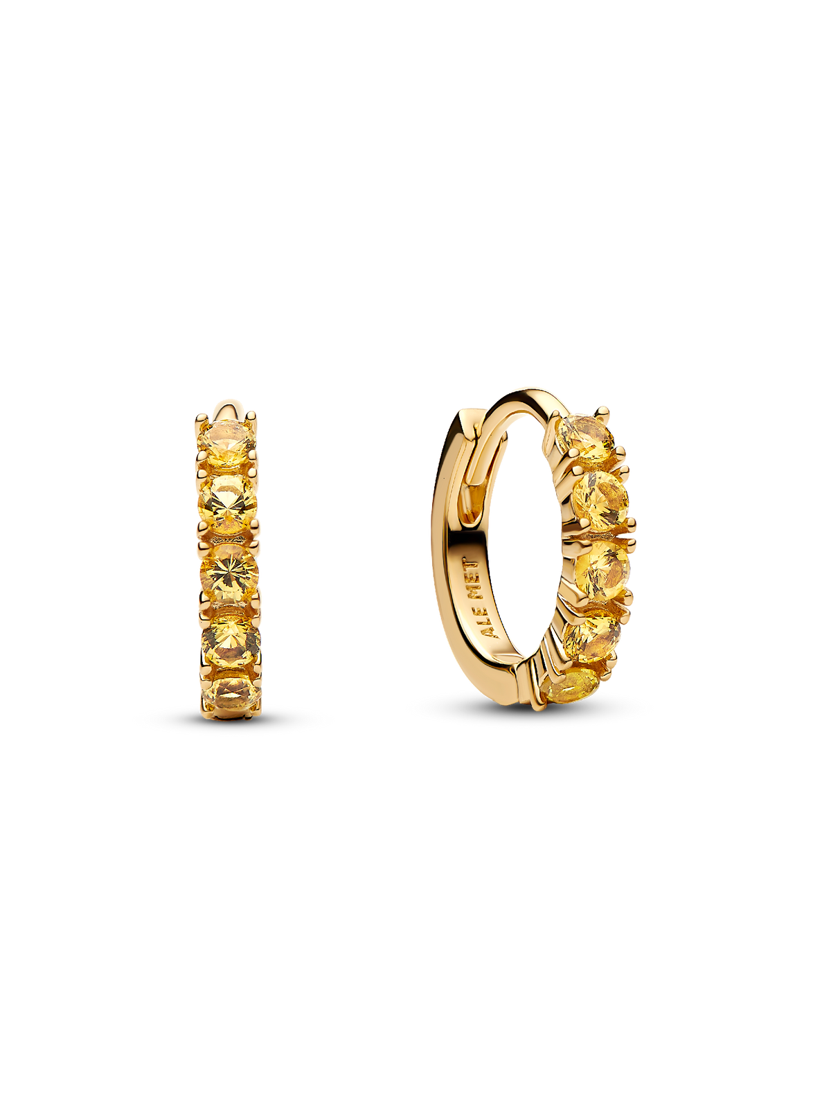 Yellow Huggie Earrings - 14k gold plating